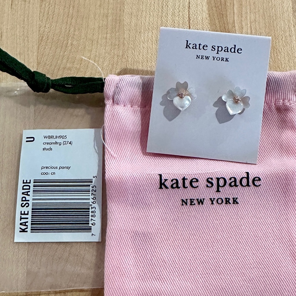 Kate Spade Precious Pansy Studs